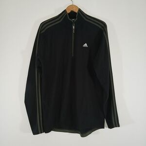 Adidas Climawarm 365 1/4 Zip Pullover L Black Gray Athleisure Sport Jacket